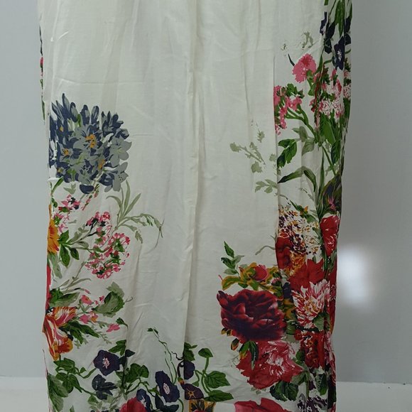 Maxi Long Dress  Deep Plunge Colorful Flower - Picture 5 of 8